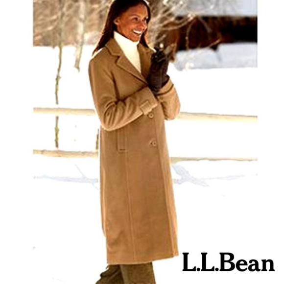 L.L. Bean Jackets & Blazers - L.L. Bean Dark Brown Lambs Wool Coat Sz 14